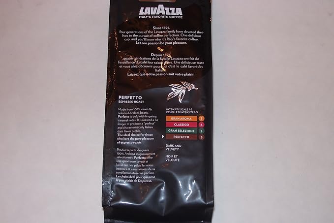 Lavazza 7511 Perfetto Ground Coffee, Espresso Roast, 12 oz Bag
