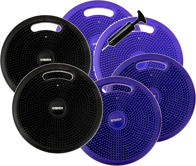 2 Pack Wobble Cushion Balance Disc - Wiggle Seat & Balance Pad for Exercise, Physical Therapy, Sensory Kids - Stability Disc, Dog Balance Disc