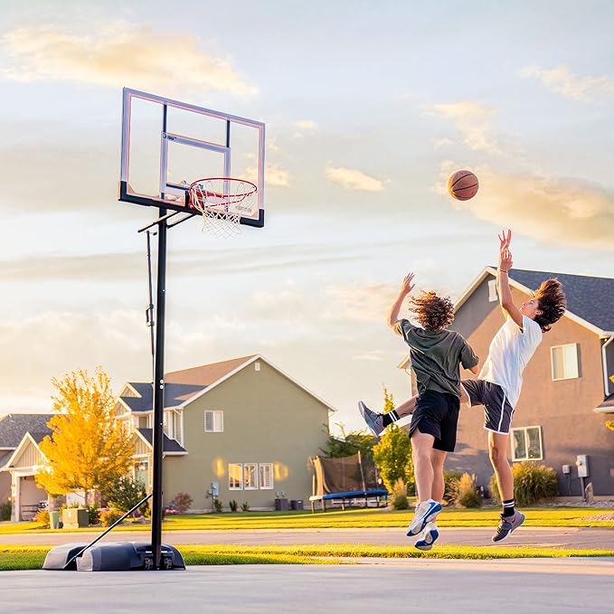 Lifetime 51544 Front Court Portable Basketball System, 50 Inch Shatterproof Backboard