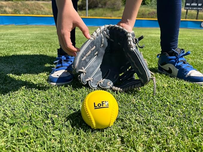 LoFli Limited-Flight Training Baseballs - Regulation Size & Weight, Soft, Safe & Durable - Indoor & Outdoor Practice for Kids & Adults – 6 Pack – Yellow