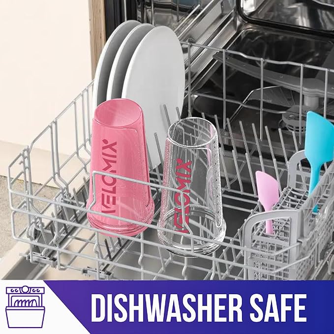 '-2 Pack- 28 oz Protein Shaker Bottles for Protein Mixes - 2x Wire Whisk | Leak Proof Shaker Cups for Protein Shakes | Protein Shaker Bottle Pack (Pink/Transparent)