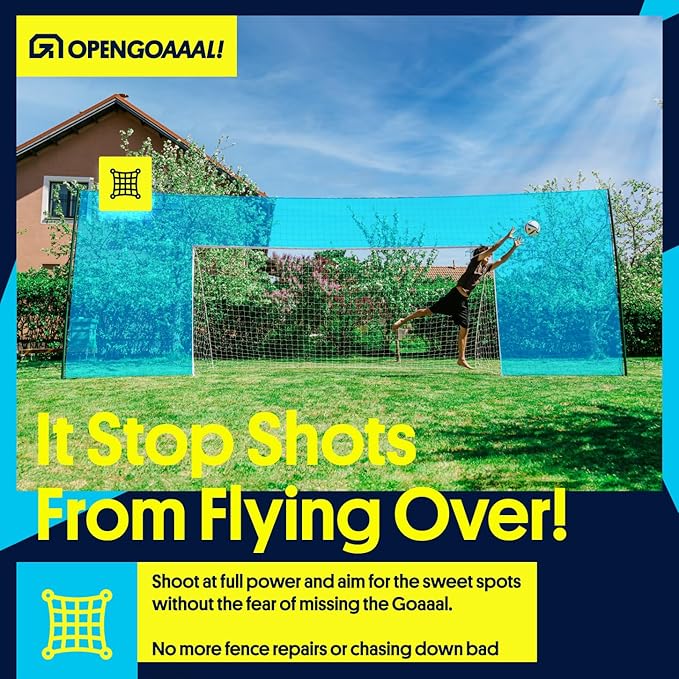 3-in-1 Soccer Training Rebounder & Goal Backstop Net - Soccer Goal for Volley, Passing, Solo Training - Outdoor Sports, Backyard Games