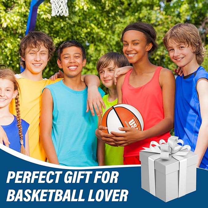 Libima 24 Pcs Rubber Basketballs Bulk with Pump Official Size Multicolor Basket Balls Youth Streetballs Set for Adult Boys Girls Gifts Indoor Outdoor Training Practice