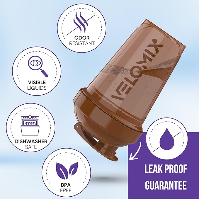 '-6 PACK- Shaker Cups for Protein Shakes 20 oz - 6x Wire Whisk | Leak Proof Protein Shaker Bottle for Protein Shakes, Shaker Bottle Pack for Pre & Post Workout, Shaker Cup (Mood Tones)