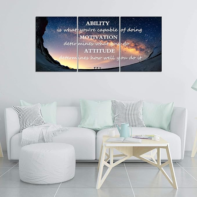Large Size Successful Motivational Picture Canvas Wall Art Decor Print Office Decor Inspiring Framed Prints Inspirational Entrepreneurship Poster Modern Success Quotes for Living Room