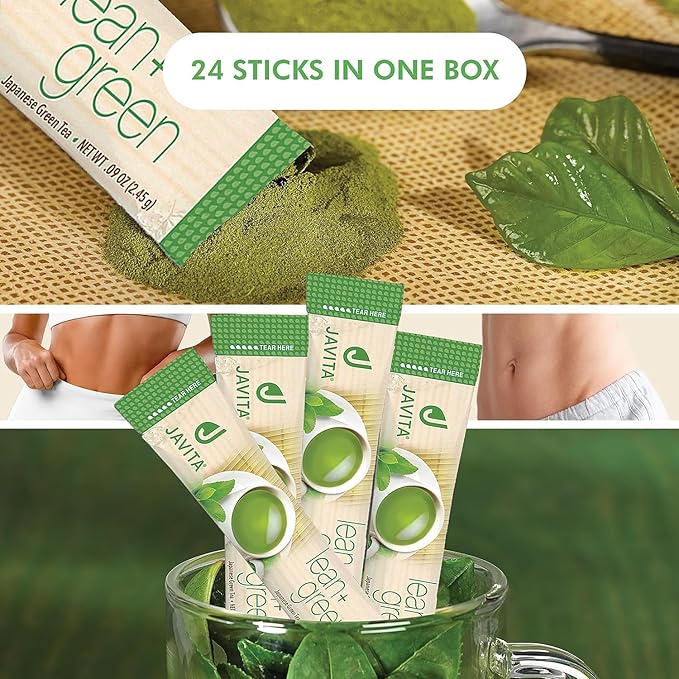 Lean + Green, Premium, 100% Japanese Green Tea, Garcinia Cambogia (as Super Citrimax) & Gymnema Sylvestre, for Weight Management, Appetite Control 24 ct - 3 Boxes, Javita