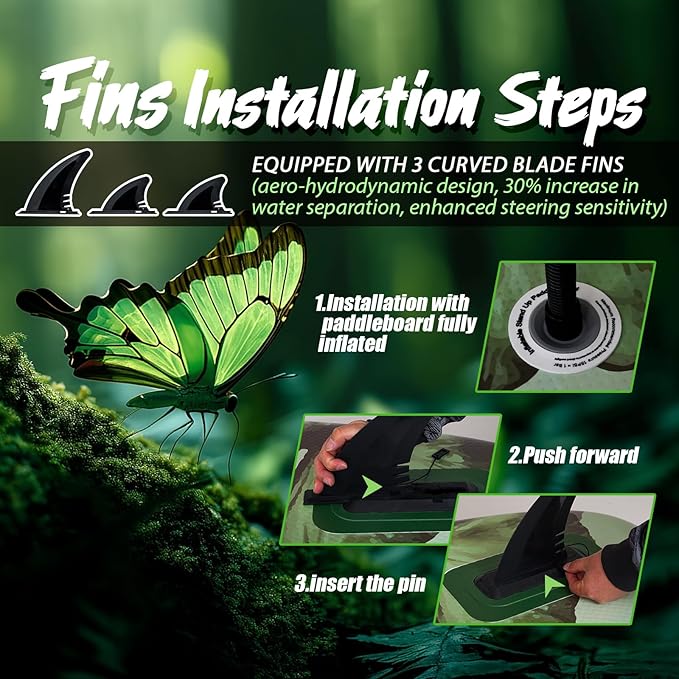 10’6/11’6 Inflatable Stand Up Paddle Board with Premium Paddleboards Accessories, Wide Stable Designed SUP Paddleboard for Adults & Youth.