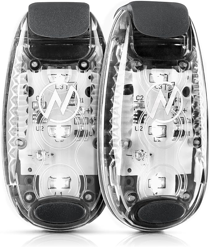 LED Safety Light (2 Pack) - Clip On Strobe/Running Lights for Runners, Dog, Bike, Walking, Boat, Kayak, Stroller and More - High Visibility Accessories for Your Reflective Gear, Bicycle