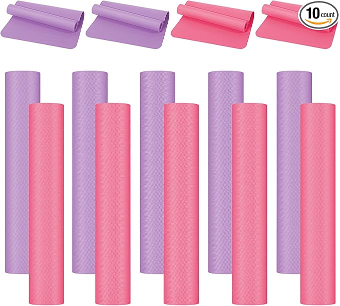 10 Pack Yoga Mats Bulk, 68'' x 24'' x 4mm Thick Yoga Mats for Kids and Adult Gym Mats Bundle Latex Free Exercise Mats with Non Slip Texture for Outdoor Yoga, Pilates or Workout