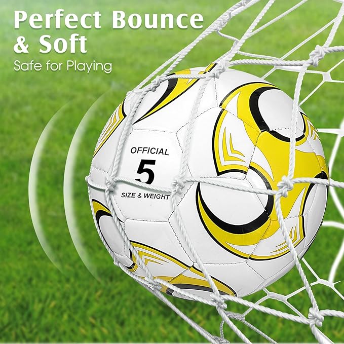 Lenwen 12 Pcs Soccer Balls with Pump Bulk Official Size 5 4 3 Kids Teen Adult Indoor Outdoor Sports Soccer Ball Toddler Youth Gift for Training Game Practice Christmas Operation