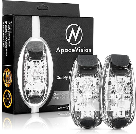 LED Safety Light (2 Pack) - Clip On Strobe/Running Lights for Runners, Dog, Bike, Walking, Boat, Kayak, Stroller and More - High Visibility Accessories for Your Reflective Gear, Bicycle
