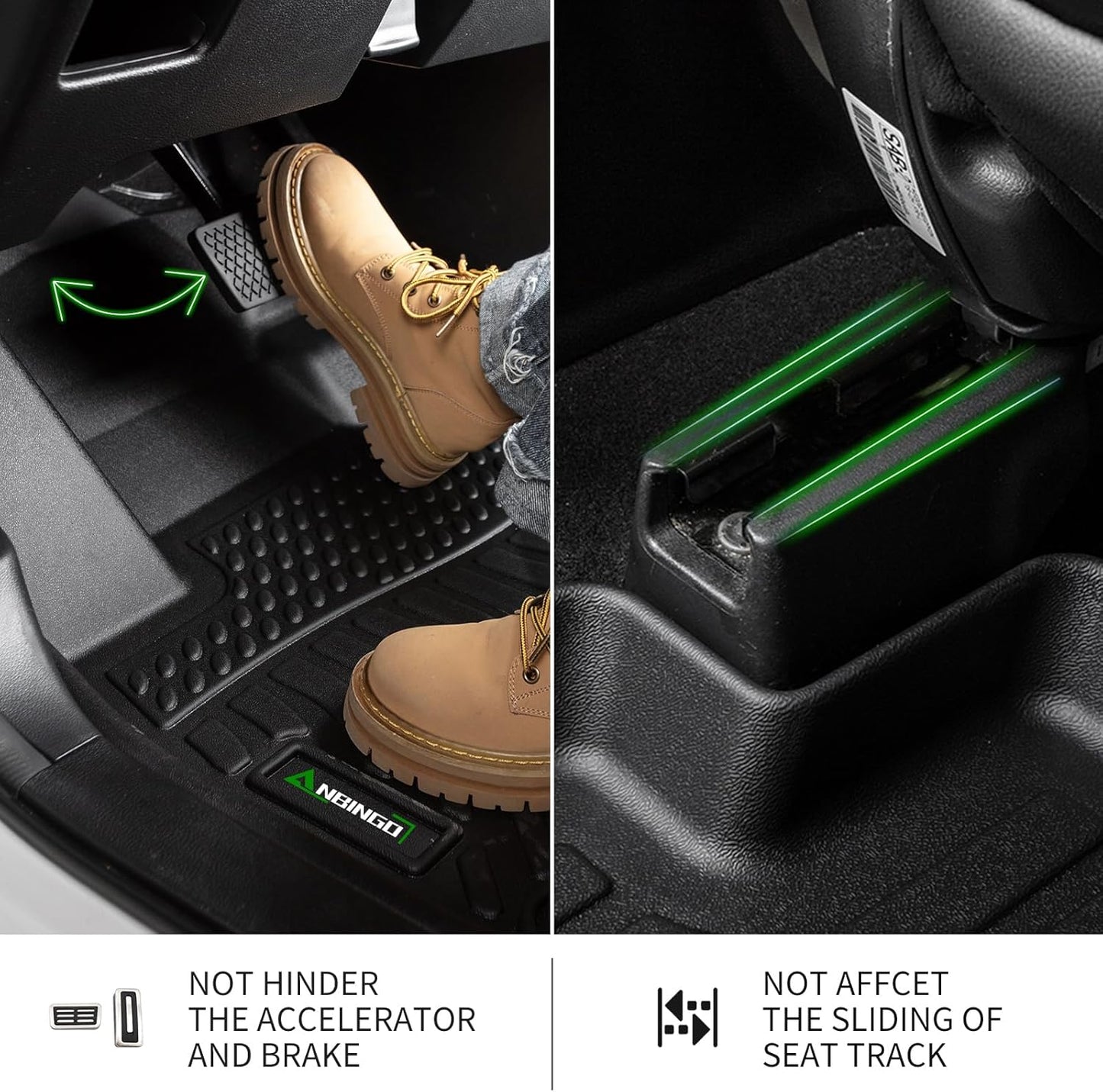 ANBINGO®Floor Mats Fit for Nissan Ariya 2023 2024 2025 All Weather Mats for Nissan Ariya TPE Car Mat Rugs for 2023 Ariya Rubber Trunk Carpet for Ariya Automotive Accessories