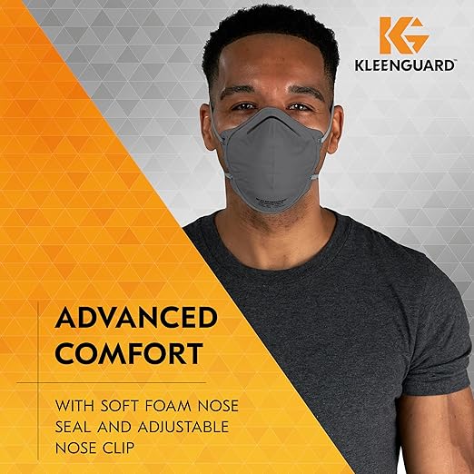 Kleenguard™ 3300 Series OV N95 Particulate Respirator (54629), RA3316 Molded Cup Style, NIOSH-Approved, Regular Fit, Grey (20 Respirators/Box)