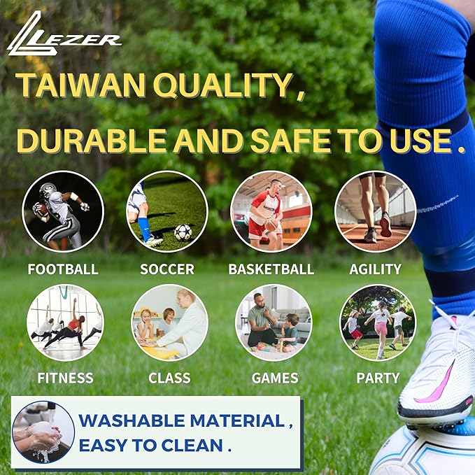 LEZER 6 Inch 8 Inch Flat Cones, Spot Markers, Soccer Cones, Field Court Markers, Sit Spots, Flat Discs, Soccer Training Equipment, Agility Practice, Football, Made in Taiwan