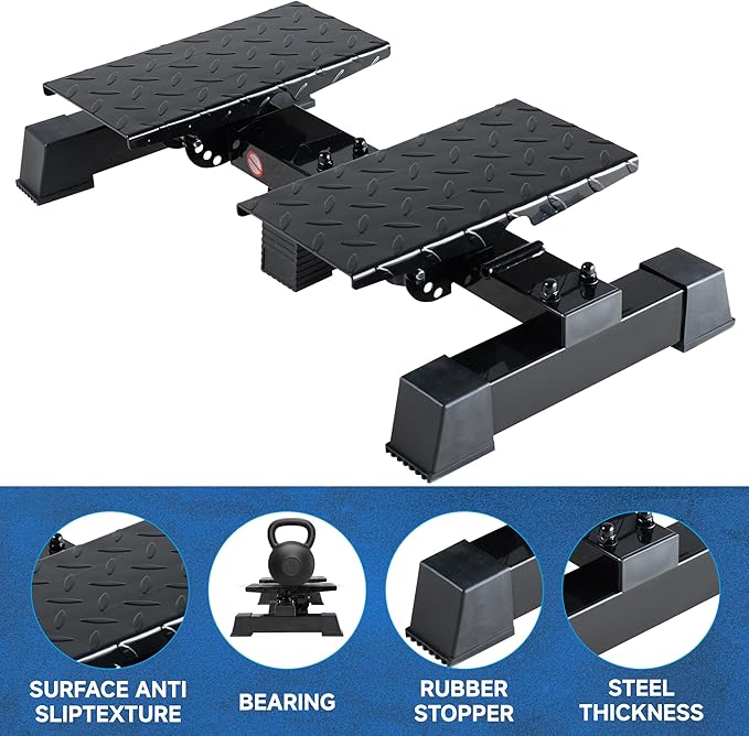 leikefitness Height Adjustable Standing Calf Raise Machine for Calf Stretching, Squat, Foot Stretch, Anti-Slip Slant Board