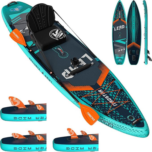 Lead 11‘ x 33" / 12’×35" Inflatable Stand Up Paddle Board - Premium SUP Board Kit - Ultra Stable Paddleboard for Adults & Youth - All Skill Levels - for Lakes, Oceans