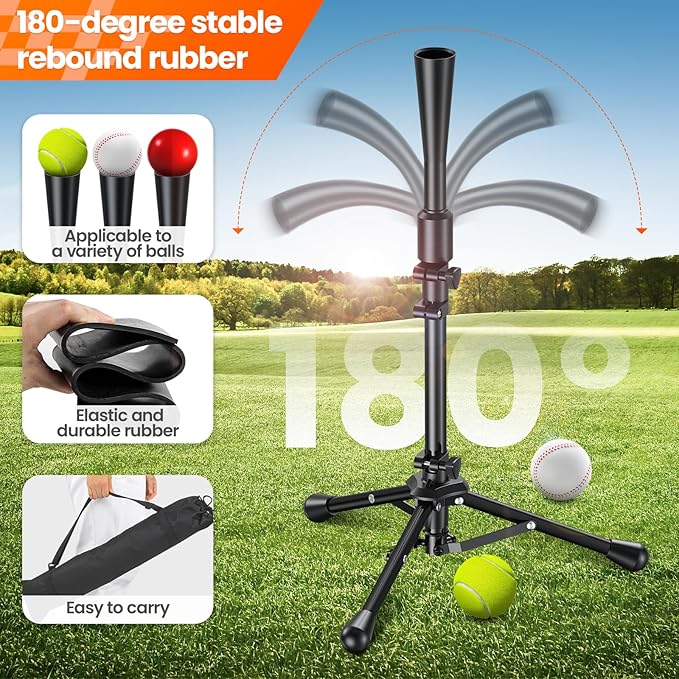 2025 New Upgrade Portable Batting Tee for Baseball/Softball,23.23 to 40.16 Inch Baseball Tee for Kids,Batting Tee,Softball Tee,Youth Hitting Tee,Teeball Tee,Travel Tee,Easy Adjustable Height