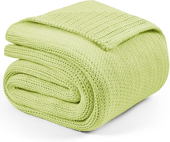 L'AGRATY Knitted Weighted Blanket - 50x60, 10lbs Cooling Chunky Knit Heavy Blanket for Adults, Braided Crochet Throw, Thick Cable Yarn, Machine Washable