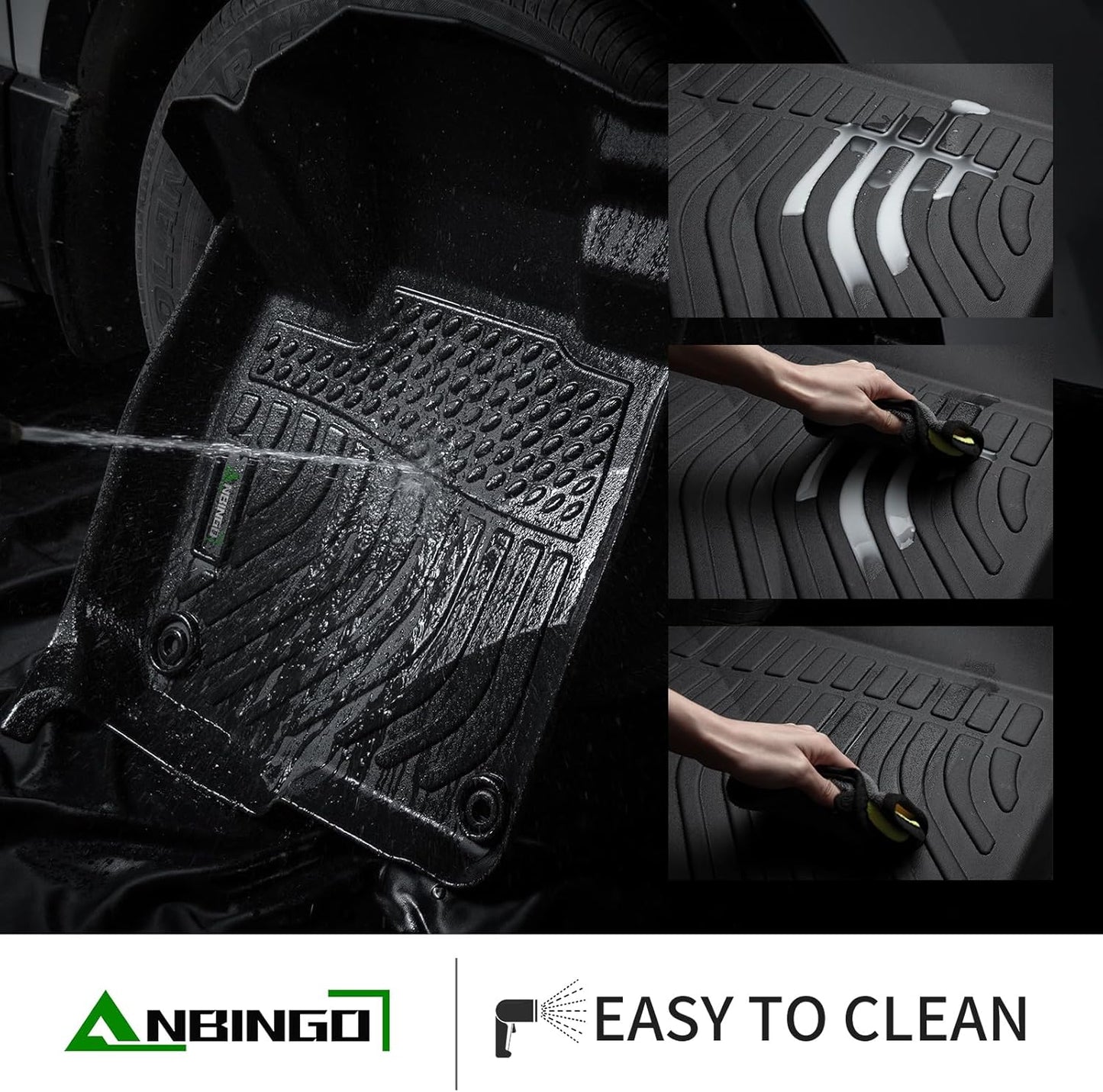 ANBINGO®Floor Mats Fit for Toyota 4Runner 2013-2024 / Lexus GX460 2014-2024 All Weather Mats for Toyota 4Runner TPE Car Mat Rugs for 2020 2021 4Runner Rubber Trunk Carpet for 2022 2023 4Runner