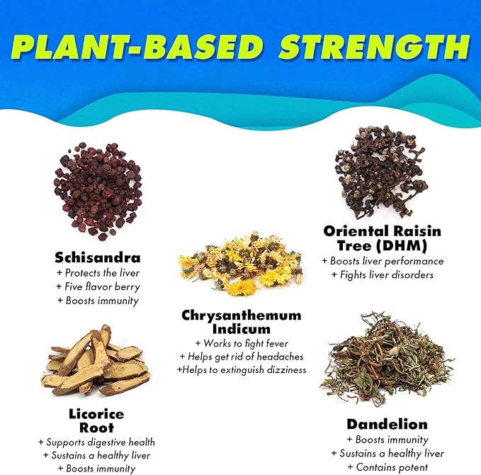 Liver Cleanse Detox & Repair Drink | Natural Asian Herbs Detox Drinks for Liver Health Support | Liver Detox Cleanse Drink with 13 Traditional Herbs for Complete Liver Care