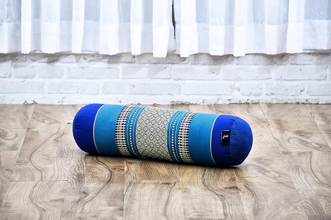 Leewadee Small Yoga Bolster – Shape-Retaining Cervical Neck Roll, Tube Pillow for Comfortable Reading, Kapok Filling, 22 x 6 x 6 inches