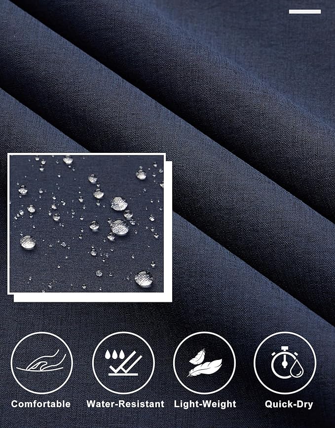 Libin Mens Golf Pants Stretch Work Dress Pants 30"/32"/34" Quick Dry Lightweight Casual Comfy Trousers with Pockets