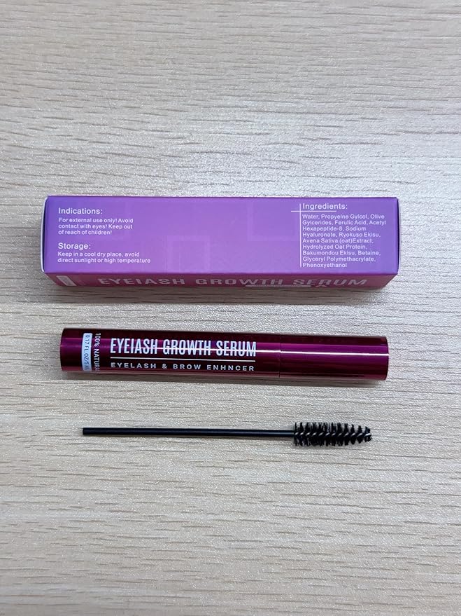 Lash Serum, Eyelash Growth Serum - 5ML Nourishing Formula for Longer, Thicker Eyebrow Lashes Brows | Effective Lash Enhancer, Strengthens Conditions (0.17 FL.OZ)