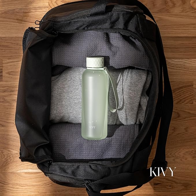 KIVY Slim Water Bottle 22oz [Lightweight & Shatterproof] - Small Drinking Waterbottle - Tritan Bottle Without Straw for School, Sport & Travel - Drinking Bottle Dishwasher Safe, BPA Free