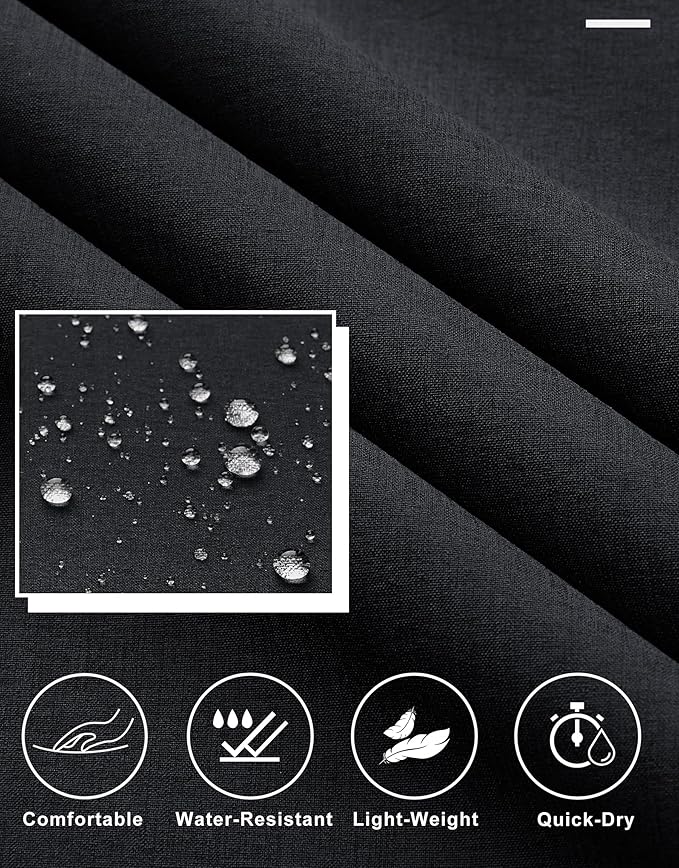 Libin Mens Golf Pants Stretch Work Dress Pants 30"/32"/34" Quick Dry Lightweight Casual Comfy Trousers with Pockets