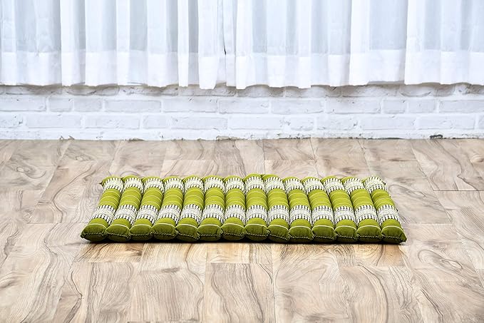 Leewadee Zabuton Seating Cushion – Square Floor Seat for Meditation Exercises, Light Yoga Mat Filled with Kapok