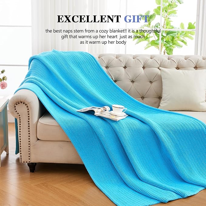 L'AGRATY Knitted Weighted Blanket - 60"x80" 20lbs Cooling Chunky Knit Heavy Blanket for Adults Braided Crochet Throw Thick Cable Yarn Knit Decorative No Beads Evenly Weighted Machine Washable
