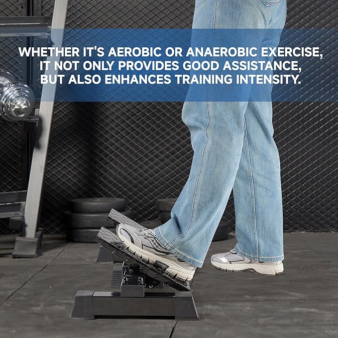 leikefitness Height Adjustable Standing Calf Raise Machine for Calf Stretching, Squat, Foot Stretch, Anti-Slip Slant Board