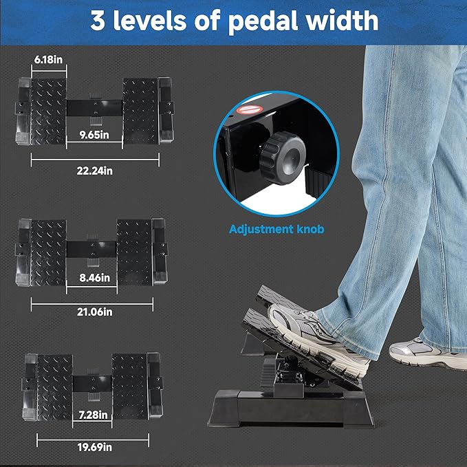 leikefitness Height Adjustable Standing Calf Raise Machine for Calf Stretching, Squat, Foot Stretch, Anti-Slip Slant Board