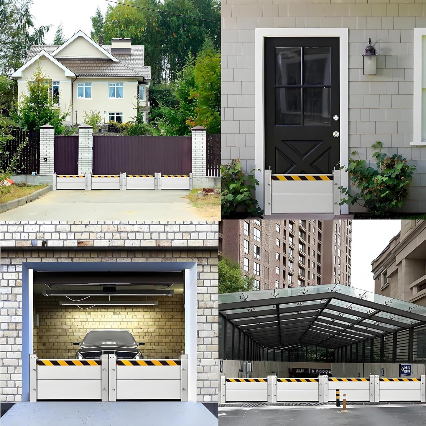 Flood Barriers for Home Exterior,Aluminum Alloy Outdoor Garage Doors Water Barriers for Flooding(H7.9Inch,L19FT)