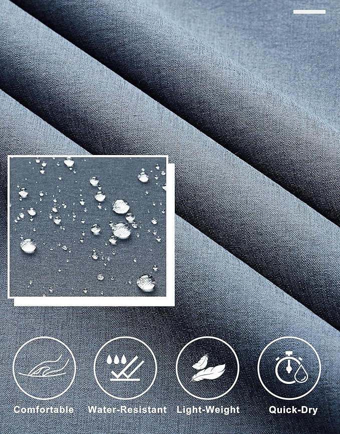 Libin Mens Golf Pants Stretch Work Dress Pants 30"/32"/34" Quick Dry Lightweight Casual Comfy Trousers with Pockets